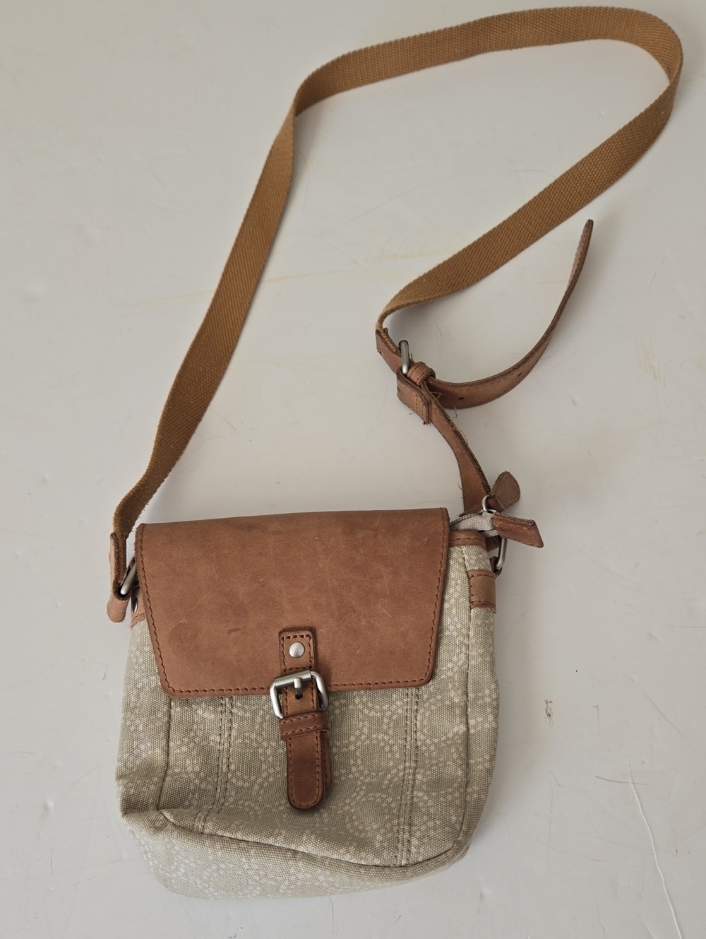 Ll Bean Classic Canvas & Leather Crossbody Bag Small